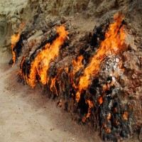 جبل النار في آبشوران اذربيجان